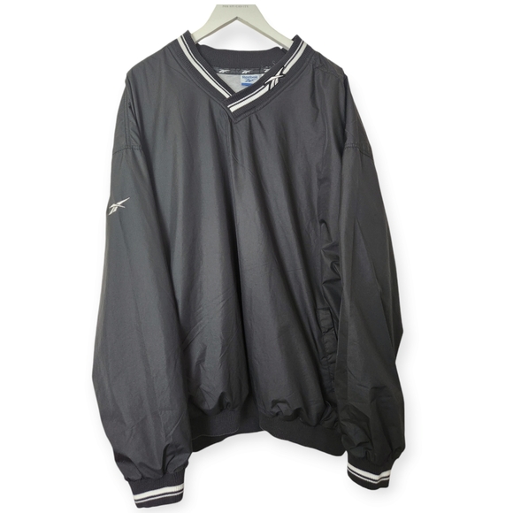 REEBOK Black & White Embroidered Logo Lined Pop Over size XXXL - Picture 9 of 10